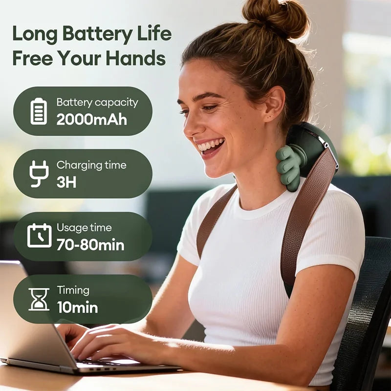 4D kneading and simulated hand massage, multi-functional massage device, portable electric massage instrument