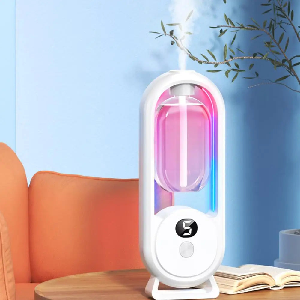 Automatic Fragrance Diffuser, USB Powered Essential Oil Diffuser with Spraying & Light, Home Fragrance for Living Room, Bedroom