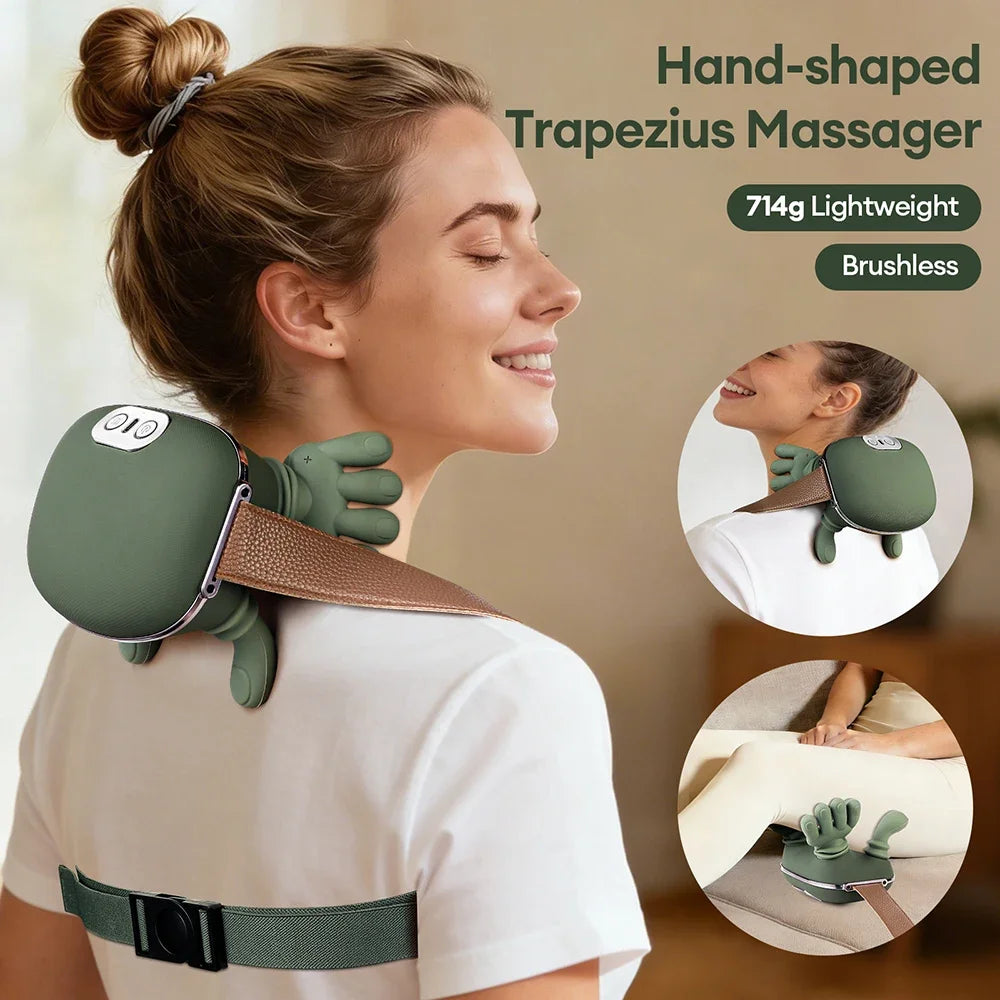 4D kneading and simulated hand massage, multi-functional massage device, portable electric massage instrument