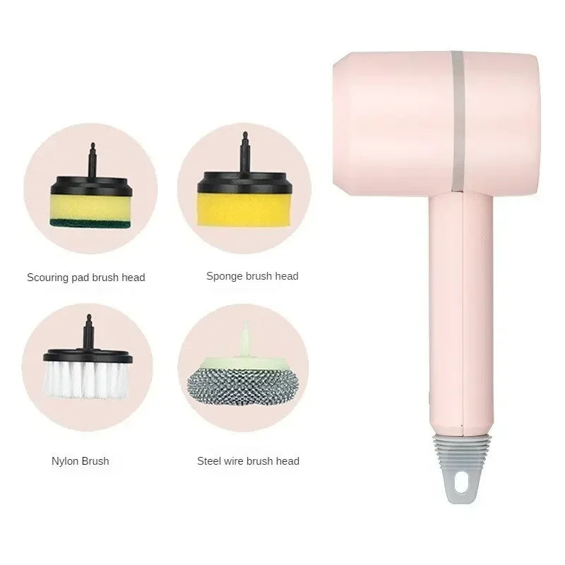 New Electric Cleaning Brush Multifunctional Kitchen Bathroom Toilet Portable Powerful Clean Brush LED Display