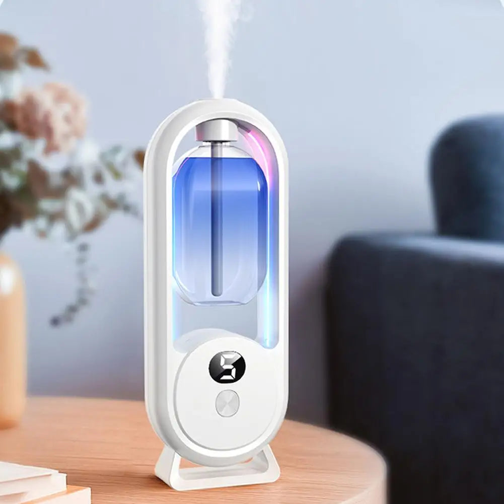 Automatic Fragrance Diffuser, USB Powered Essential Oil Diffuser with Spraying & Light, Home Fragrance for Living Room, Bedroom