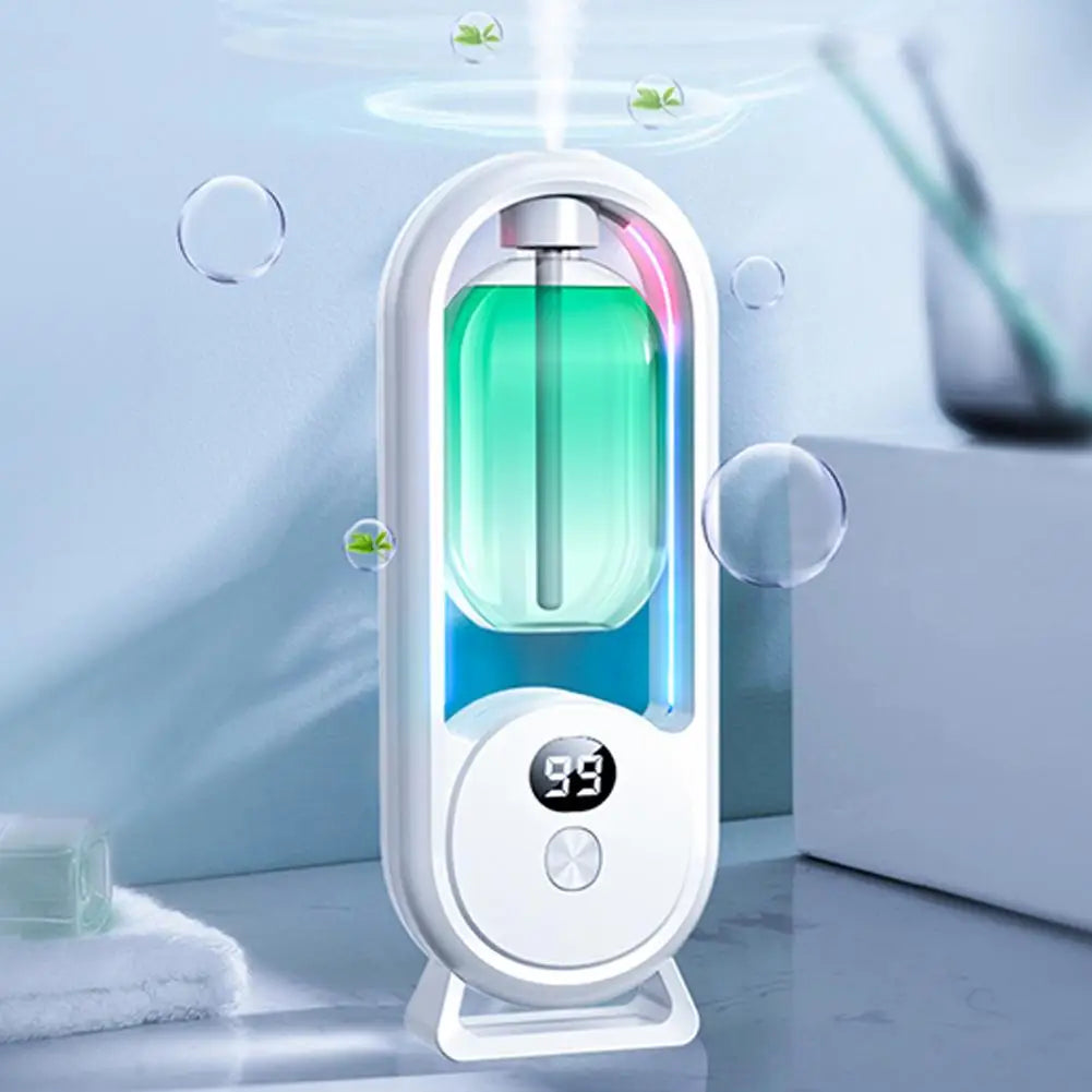 Automatic Fragrance Diffuser, USB Powered Essential Oil Diffuser with Spraying & Light, Home Fragrance for Living Room, Bedroom