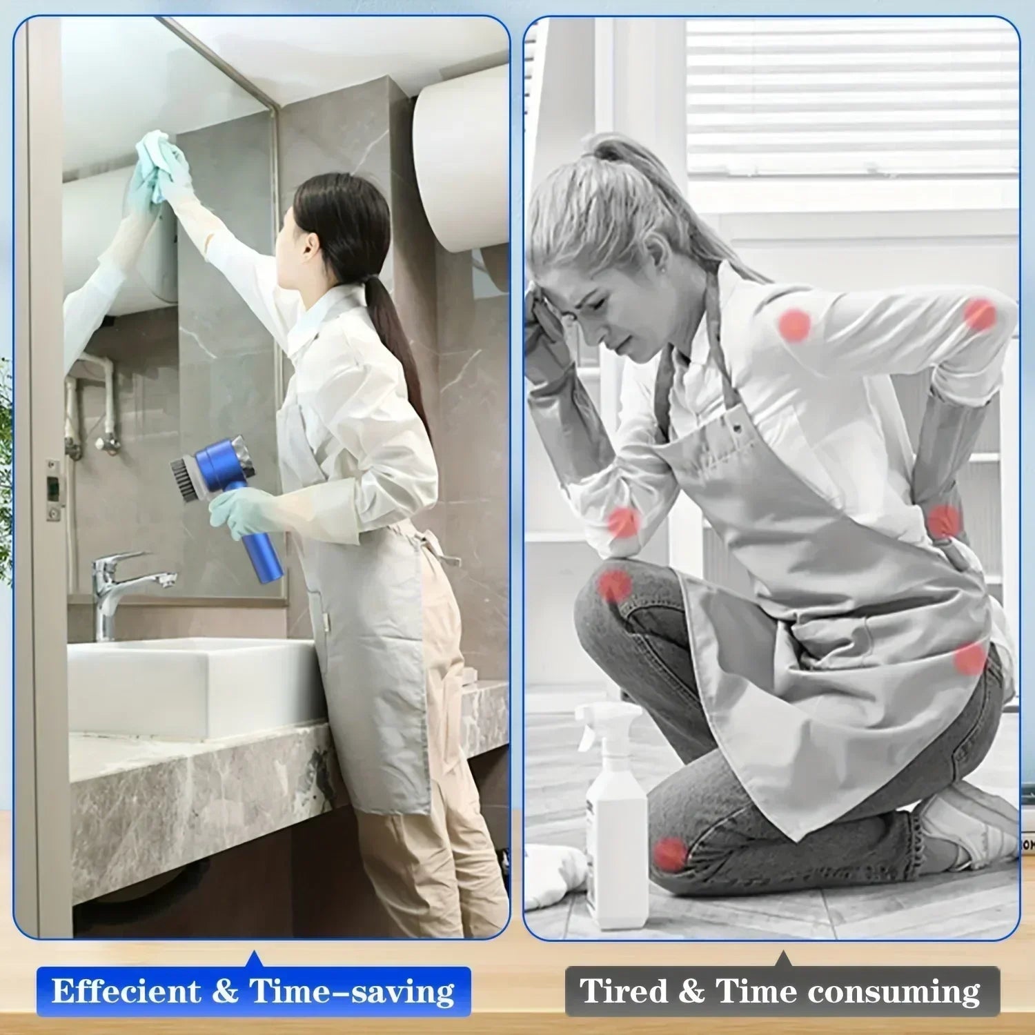 New Electric Cleaning Brush Multifunctional Kitchen Bathroom Toilet Portable Powerful Clean Brush LED Display