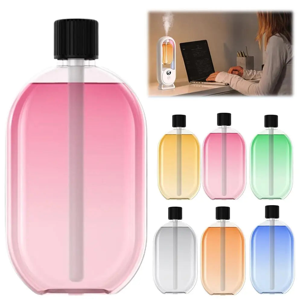Automatic Fragrance Diffuser, USB Powered Essential Oil Diffuser with Spraying & Light, Home Fragrance for Living Room, Bedroom