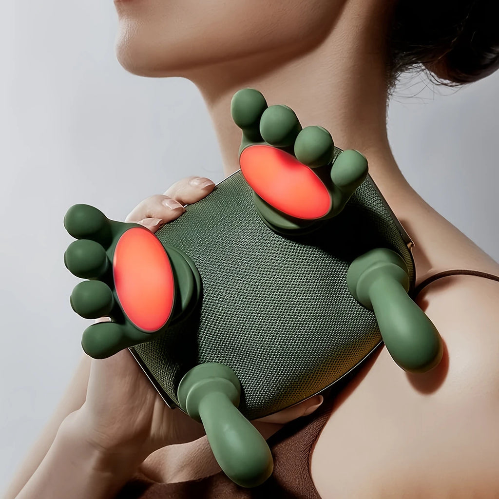 4D Bionic Finger Neck Shoulder Massager Wireless Neck Cervical Trapezius Kneading Massage Shawl Brushless Motor Neck masajeador