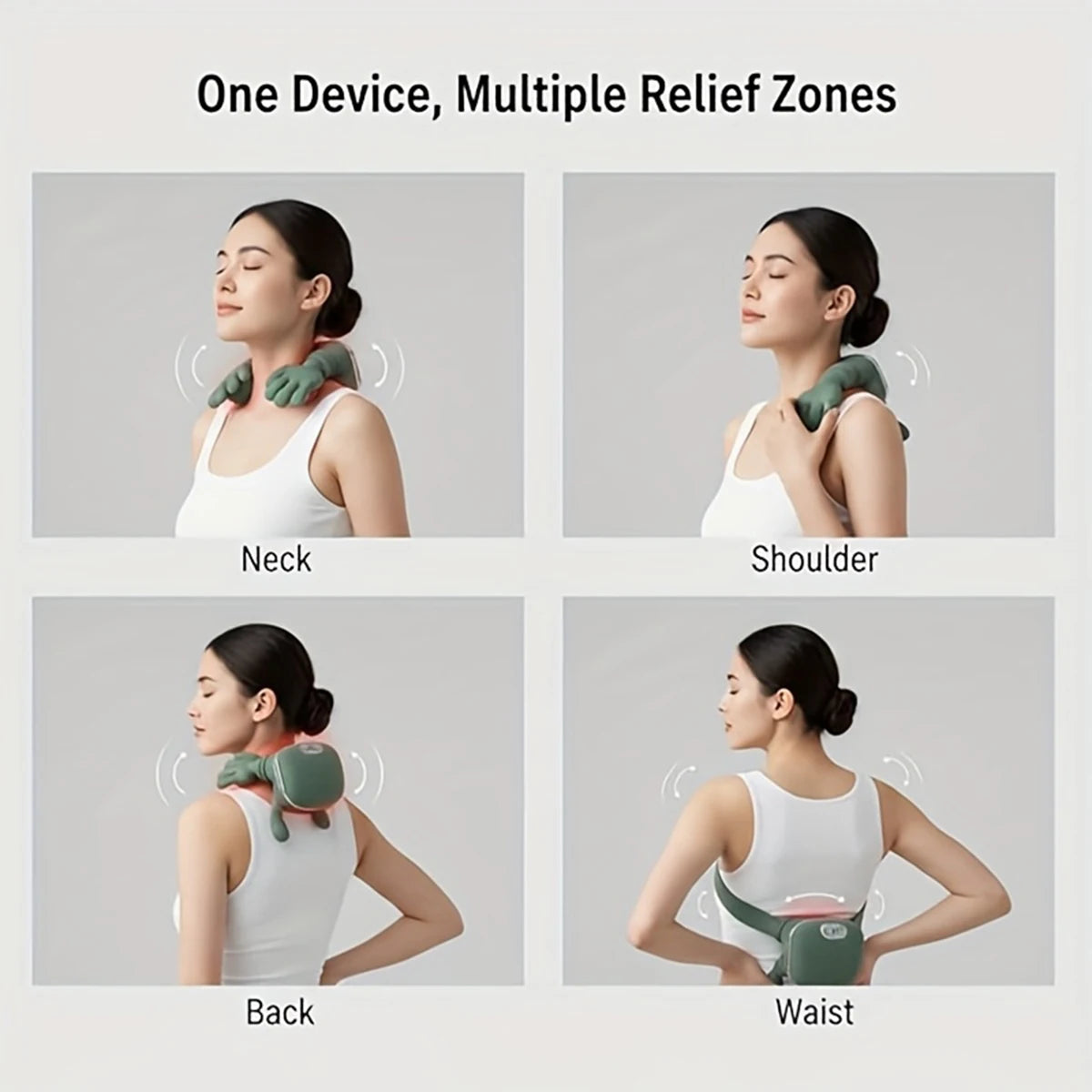 4D Bionic Finger Neck Shoulder Massager Wireless Neck Cervical Trapezius Kneading Massage Shawl Brushless Motor Neck masajeador