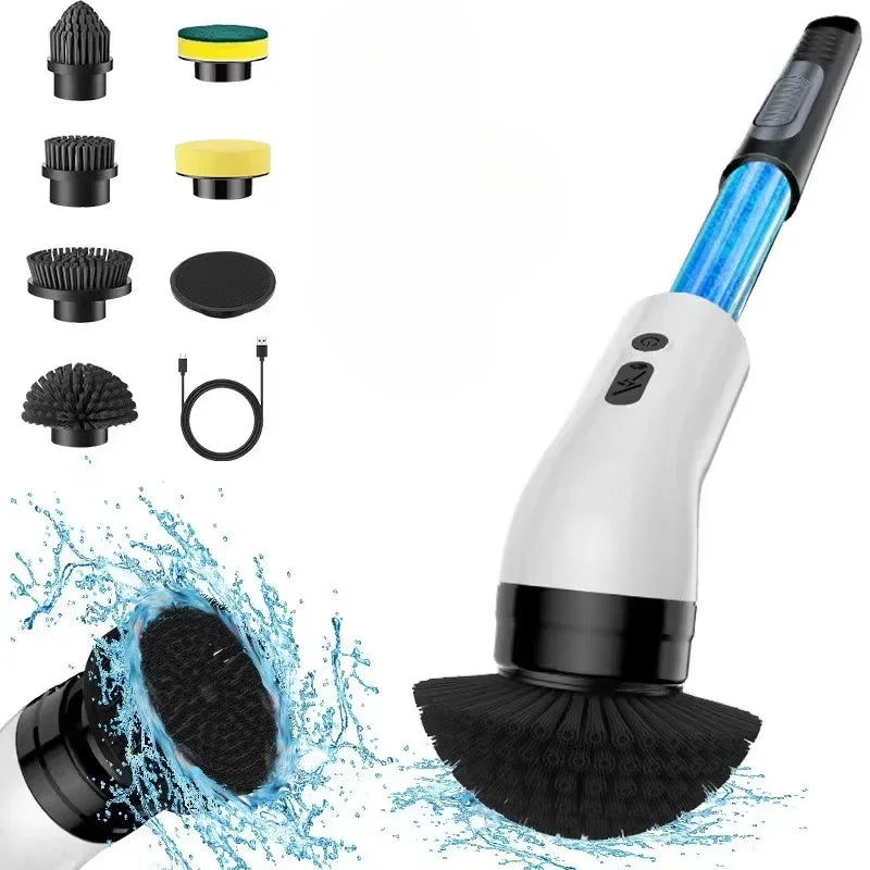 New Electric Cleaning Brush Multifunctional Kitchen Bathroom Toilet Portable Powerful Clean Brush LED Display